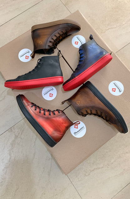 HIGH TOP SMOKE brown sneaker