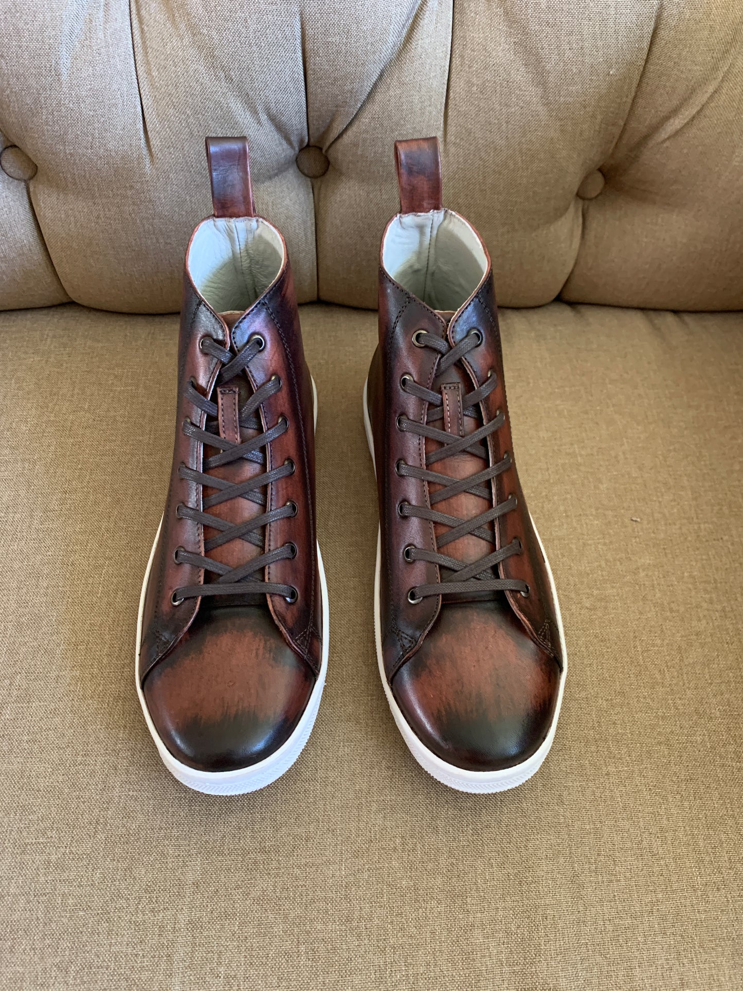HIGH TOP SMOKE brown sneaker